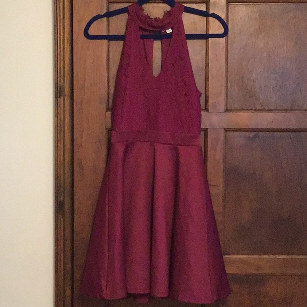 Francesca’s purple dress.